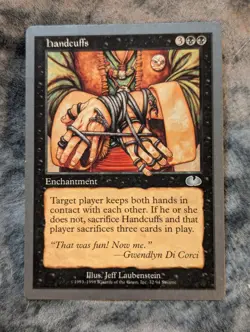 Handcuffs Magic The Gathering MTG Unglued 32/94 1998 - Image 1