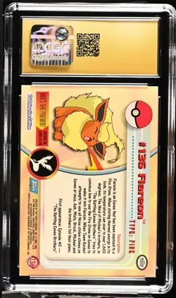 LOW POP 4! Flareon #136 2000 Topps Pokemon TV Animation Edition Series 3 - Image 2
