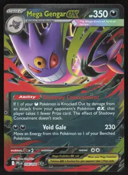 Mega Gengar ex 056/094 Double Rare Phantasmal Flames Pokemon Near Mint - Image 1