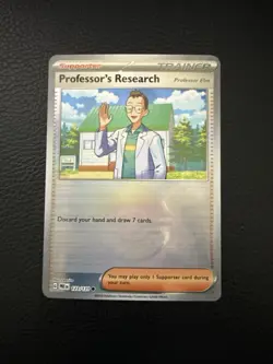 Pokemon TCG Professor's Research 123/131 Prismatic Evolutions Poke Ball Holo - Image 1
