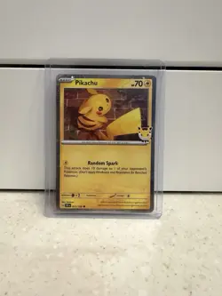 Pikachu - (Cosmo Holo) 051/162 30th Year Anniversary Holo Pokemon TCG - Image 1