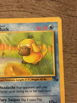 Pokemon TCG Psyduck Fossil Set Basic Psychic Common 53/62 1999 English - Image 2