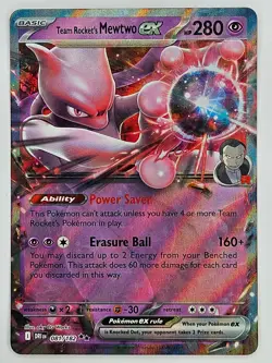 Pokemon TCG - 081/182 Team Rocket's Mewtwo ex Destined Rivals Double Rare - Image 1