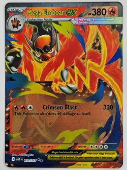 Pokemon TCG - 031/217 Mega Emboar ex Ascended Heroes Double Rare - Image 1
