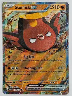 Pokemon TCG - 114/217 Stunfisk ex Ascended Heroes Ultra Rare - Image 1
