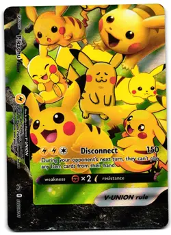 Pikachu V-Union SWSH141 - 🌊 Sword & Shield Promo Promo Pokemon TCG Holo 🖤 - LP - Image 1
