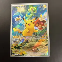 Pokemon TCG Pikachu SVP 027 Paldea Evolved ETB Black Star Promo - Image 1