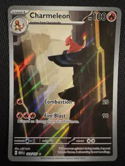 Charmeleon 169/165 Illustration Rare Pokemon 151 Scarlet Violet NM Full Art - Image 1