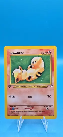 Growlithe 68/105 Neo Destiny 1st Edition Basic Common 50 HP Pokemon 2000 - Image 1