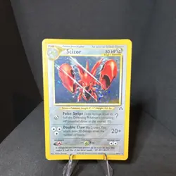 Pokemon Scizor Neo Discovery 10/75 80 HP Stage 1 Holo Rare Unlimited 2001 EN - Image 1