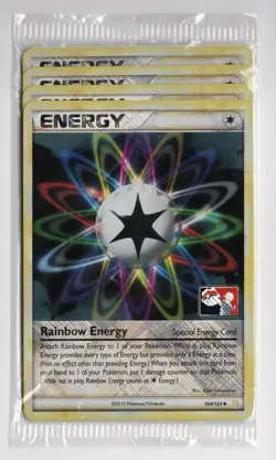 Pokemon SEALED Rainbow Energy 104/123 Holofoil Player Rewards Promo Pack 2011-12 - Image 1