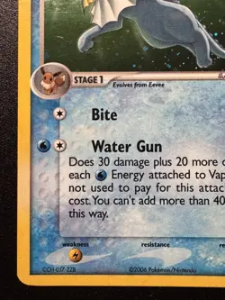 Vaporeon 6/17 POP Series 3 Promo Pokemon Card Holo Foil Rare Swirl LP - Image 5