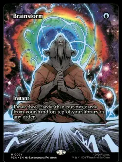 Brainstorm (Borderless) #0004 TMNT MTG Magic the Gathering card - Image 1