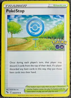 Pokemon TCG Pokestop 068/078 Stadium Card Pokemon Go NM - Image 1