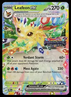 Leafeon ex 006/131 Holo Stamped Promo Prismatic Evolutions Pokemon Card - Image 1