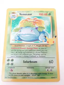 Pokemon Venusaur Celebrations Card 25th Anniversary Holo TCG 15/102 - Image 1