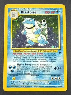 1999 Pokemon Blastoise Holo Rare 002/130 Base Set 2 WOTC Vintage Card - Image 1