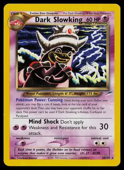 Pokemon Card - Dark Slowking Neo Destiny 20/105 Rare - Image 1