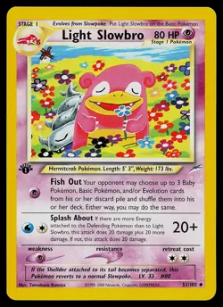 Pokemon Card - Light Slowbro Neo Destiny 51/105 Uncommon 1st Edition - Image 1
