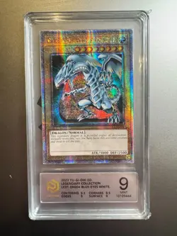 PCG 9 2023 YU-GI-OH! LC Blue-Eyes White Dragon EN004 Quarter Cen Card - Image 1