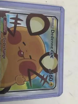 Dedenne GX 195a 214 Full Art Pokemon Card In Card Protector Colectable - Image 2