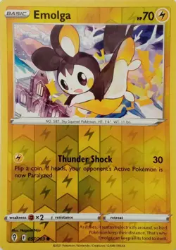 057/203 EMOLGA REVERSE HOLO EVOLVING SKIES POKEMON CARD - Image 1
