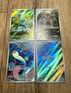 Pokemon Card A Lot Illustration Rares Caterpie Kingambit Wiglett Clauncher NM - Image 1
