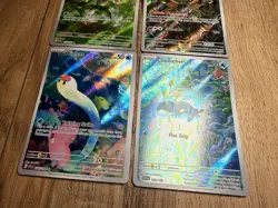 Pokemon Card A Lot Illustration Rares Caterpie Kingambit Wiglett Clauncher NM - Image 2