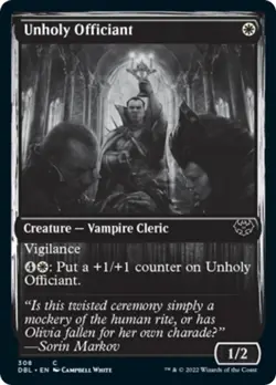 Unholy Officiant (Silver Screen) FOIL Innistrad: Double Feature - Crimson Vow NM - Image 1