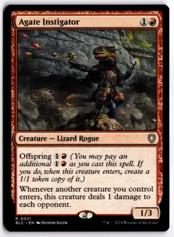 Agate Instigator NM BLC Commander: Bloomburrow MTG - Image 1