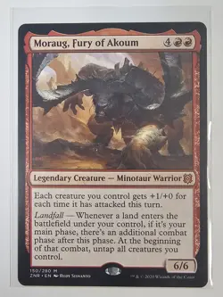 Mtg - Moraug, Fury of Akoum - Zendikar Rising (ZNR) - Mythic - #150 - NM - Image 1