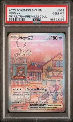 2023 POKEMON SVP EN-SV BLACK STAR PROMO 151 ULTRA-PREM COLL #053 MEW EX PSA 10 - Image 1