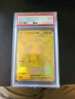 2025 Pokemon PFL EN Mega Charizard x EX Mega Hyper Rare PSA 9 #130 Mint - Image 3