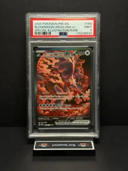 2025 Pokemon Pre En-Prismatic Evolutions SIR Bloodmoon Ursaluna Ex #168 PSA 9 - Image 1
