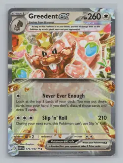 Pokemon Obsidian Flames Greedent ex 179/197 - Image 1