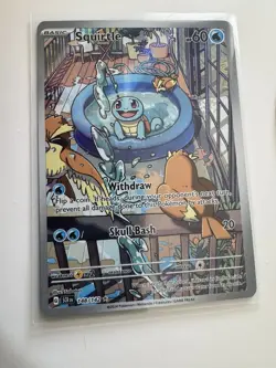 Pokemon Squirtle 148/142 Stellar Crown Illustration Rare CLEAN - Image 1