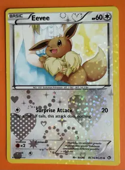 Eevee 2013 Pokemon RC14/RC25 Legendary Treasures Radiant Collection Holo Rare - Image 1
