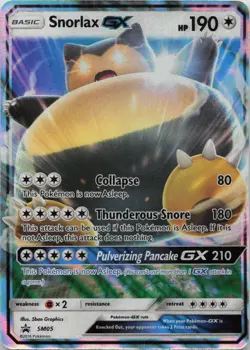 Snorlax GX - SM05 Holo Promo Sun & Moon Promo Pokemon Near Mint - Image 1