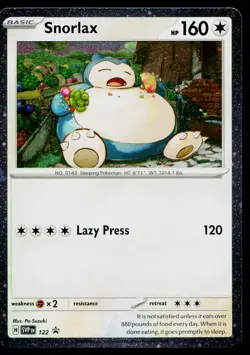 Snorlax 122 Promo Scarlet & Violet Pokemon Near Mint - Image 1