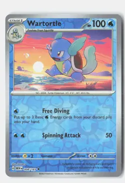 Wartortle Reverse Holo 008/165 Uncommon 151 Pokemon Near Mint - Image 1