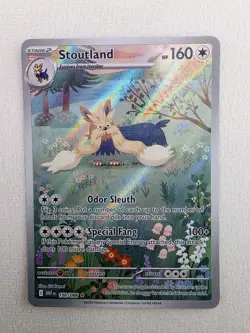 Stoutland 156/086 IR White Flare Pokemon Full Art Illustration Rare NM - Image 2