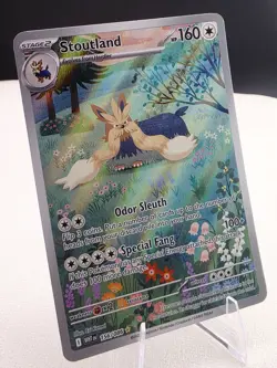Stoutland 156/086 IR White Flare Pokemon Full Art Illustration Rare NM - Image 3