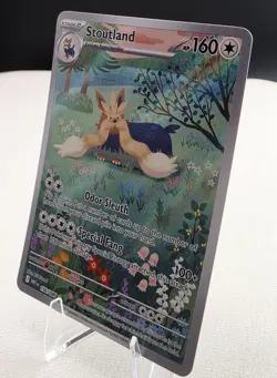 Stoutland 156/086 IR White Flare Pokemon Full Art Illustration Rare NM - Image 4