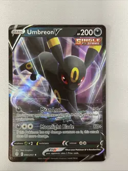 2021 Pokemon Sword Shield SWSH Evolving Skies Umbreon V Ultra Rare UR #094/203 - Image 1