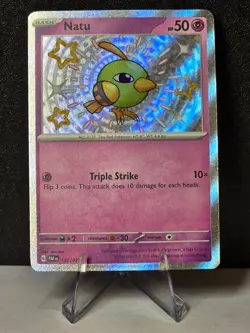 Natu 151/091 Shiny Rare - Paldean Fates PAF Pokemon TCG NM - Image 1