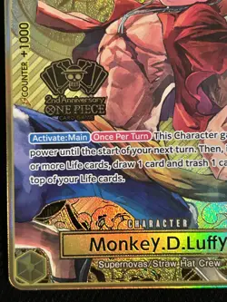 Monkey.D.Luffy Japanese 2nd Anniversary Set English Promo NM One Piece - Image 3