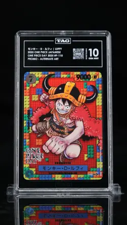 TAG 10 GEM MINT Japanese One Piece 2025 Monkey D. Luffy P-110 ONE PIECE Day'25 - Image 1