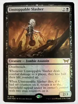 MTG Unstoppable Slasher (FOIL) 0119 Duskmourn M/NM Free UK P&P - Image 1