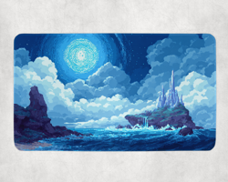 MTG Playmat | Pixel Island Themed Playmat | Unofficial MTG Playmat - Image 1
