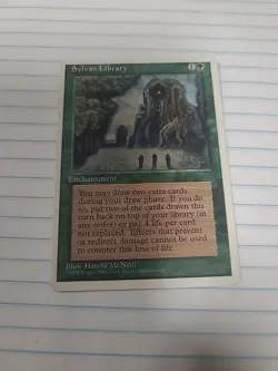 Magic the Gathering Sylvan Library 4th ED Rare Green Enchantment MTG Card 1995 - Image 1